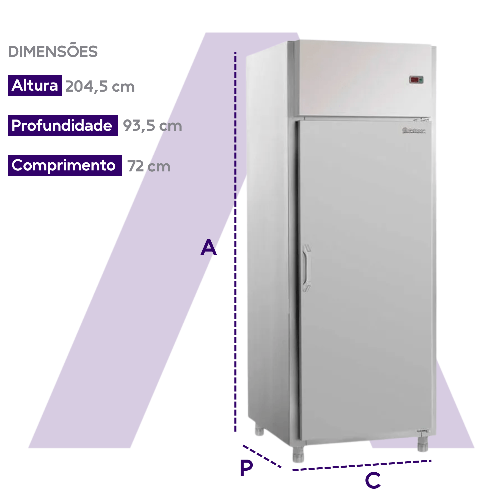 Pass-Through Refrigerador/Frio 659L GPTR-072 Inox Gelopar
